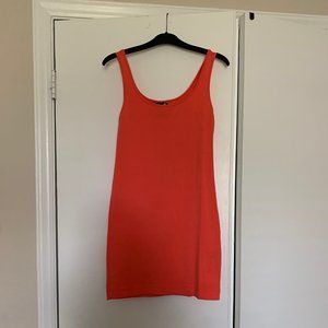 H&M Coral BodyCon Tank Dress Small